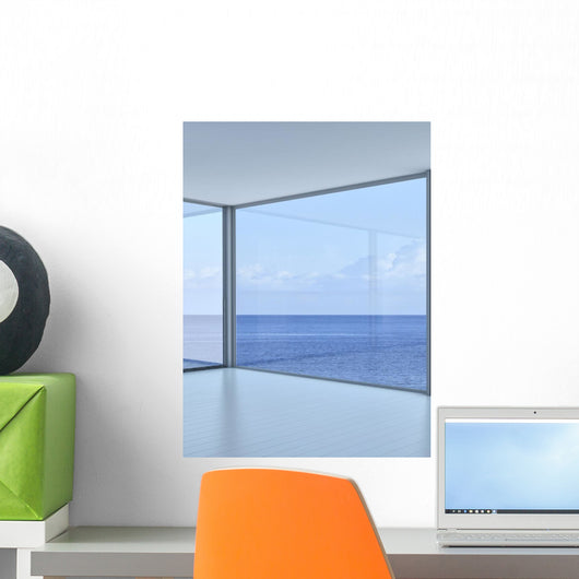 Empty 3D Modern Loft Wall Mural
