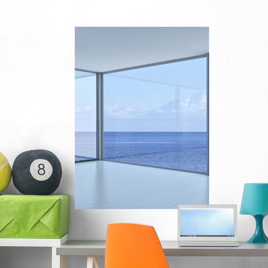 Empty 3D Modern Loft Wall Mural