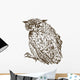 Owl Line Art Wall Decal