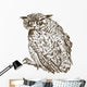 Owl Line Art Wall Decal