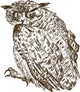 Owl Line Art Wall Decal