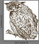 Owl Line Art Wall Decal
