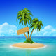 Wooden Signpost Tropical Island