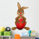 Brown bunny with red egg Wall Decal