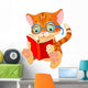 Cute Kitten Education Wall Decal