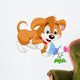 Puppy and Butterfly Wall Decal