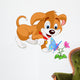 Puppy and Butterfly Wall Decal