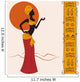 Beautiful African American woman and and ancient pattern Wall Mural