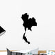 detailed map of Thailand Wall Decal
