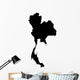 detailed map of Thailand Wall Decal