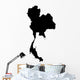 detailed map of Thailand Wall Decal
