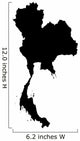 detailed map of Thailand Wall Decal