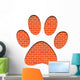 Brick Paw Print Wall Decal