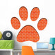 Brick Paw Print Wall Decal