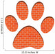 Brick Paw Print Wall Decal