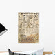 Egyptian hieroglyphs at stone bas-relief Wall Mural