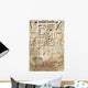 Egyptian hieroglyphs at stone bas-relief Wall Mural
