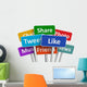 Social media concept Wall Decal