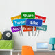 Social media concept Wall Decal