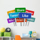 Social media concept Wall Decal