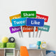 Social media concept Wall Decal