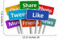 Social media concept Wall Decal