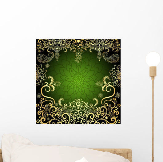 Green-gold Vintage Floral Easter