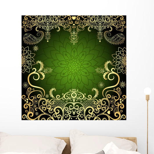 Green-gold Vintage Floral Easter