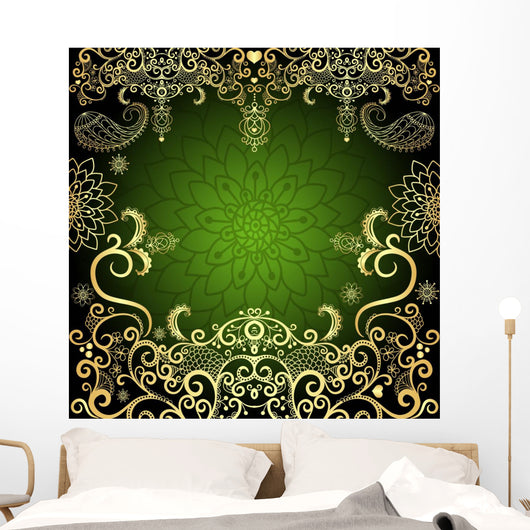 Green-gold Vintage Floral Easter