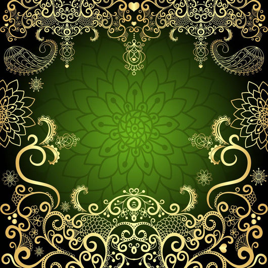 Green-gold Vintage Floral Easter