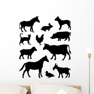 Silhouettes Animals shown on a wall