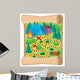 Camping Theme Map Image Wall Mural