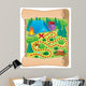 Camping Theme Map Image Wall Mural
