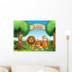 Monkey Lion and Tiger Wall Mural