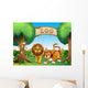 Monkey Lion and Tiger Wall Mural