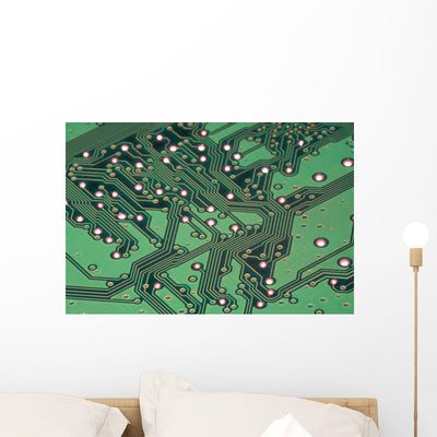 Computer Wall Mural shown on a wall