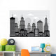 Cityscape (black & white) Wall Mural
