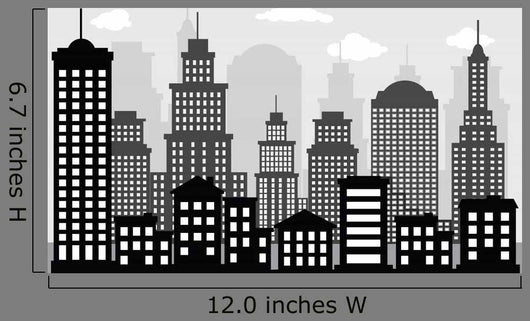 Cityscape (black & white) Wall Mural