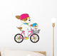 Cute Puppy on Bike Wall Decal