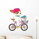 Cute Puppy on Bike Wall Decal