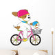 Cute Puppy on Bike Wall Decal