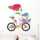 Cute Puppy on Bike Wall Decal