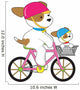 Cute Puppy on Bike Wall Decal