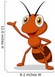 Cute ant cartoon waving Wall Decal