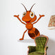Cute ant cartoon waving Wall Decal