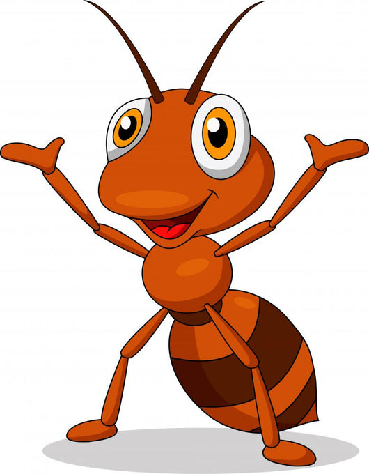 Cute ant cartoon waving Wall Decal