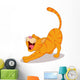 Cute Cat Streching Wall Decal