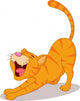 Cute Cat Streching Wall Decal