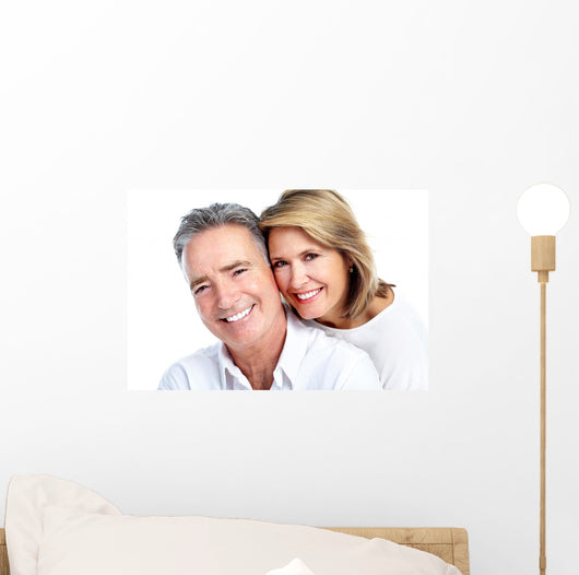 Happy senior couple. Wall Decal