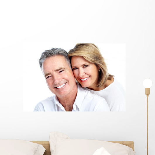 Happy senior couple. Wall Decal